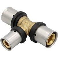 Pipetec - Pressfitting T-Stück 20x2 16x2 mm Mittelabgang th Kontur von PIPETEC