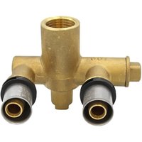 Pipetec - Pressfitting Wandwinkel doppelt 16 x 1/2 Zoll ig U-Form von PIPETEC
