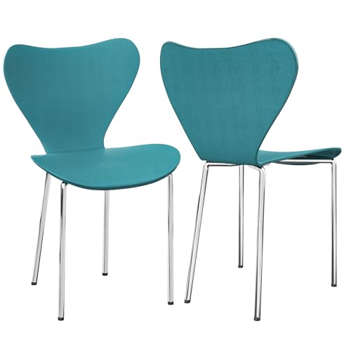 PIPIPOXER 2er Set Esszimmerstühle Esszimmerstuhl Küchenstuhl Wohnzimmerstuhl mit Rückenlehne aus Polypropylen und Elektroplattenbeine Polsterstuhl,Blau-grün PIPIPOXER 2er Set Esszimmerstühle Esszimmerstuhl Küchenstuhl Wohnzimmerstuhl mit Rückenlehne aus Polypropylen und Elektroplattenbeine Polsterstuhl,Blau-grün von PIPIPOXER