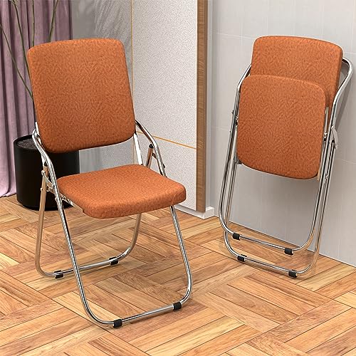 PIPIPOXER Klappstuhl Essstühle Klappstühle,1er Set Klappstühle aus Leder und Stahlrahmen,Stabiler Klappstuhl Furniture Konferenzstuhl für Gäste oder Veranstaltung im Freien Orange 40x21x85cm PIPIPOXER Klappstuhl Essstühle Klappstühle,1er Set Klappstühle aus Leder und Stahlrahmen,Stabiler Klappstuhl Furniture Konferenzstuhl für Gäste oder Veranstaltung im Freien Orange 40x21x85cm von PIPIPOXER