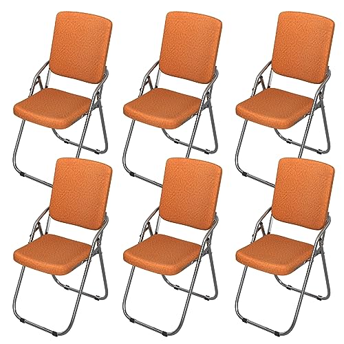 PIPIPOXER Klappstuhl Essstühle Klappstühle,6er Set Klappstühle aus Leder und Stahlrahmen,Stabiler Klappstuhl Furniture Konferenzstuhl für Gäste oder Veranstaltung im Freien Orange 40x21x85cm PIPIPOXER Klappstuhl Essstühle Klappstühle,6er Set Klappstühle aus Leder und Stahlrahmen,Stabiler Klappstuhl Furniture Konferenzstuhl für Gäste oder Veranstaltung im Freien Orange 40x21x85cm von PIPIPOXER