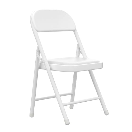 PIPIPOXER PU Klappstuhl 1er Set Klappstühle Starker Metallrahmen Campingstuhl Faltbarer Stuhl Bürostuhl Platzsparender Schreibtischstuhl für Home Office, Gästezimmer, Konferenzraum, Weiß PIPIPOXER PU Klappstuhl 1er Set Klappstühle Starker Metallrahmen Campingstuhl Faltbarer Stuhl Bürostuhl Platzsparender Schreibtischstuhl für Home Office, Gästezimmer, Konferenzraum, Weiß von PIPIPOXER
