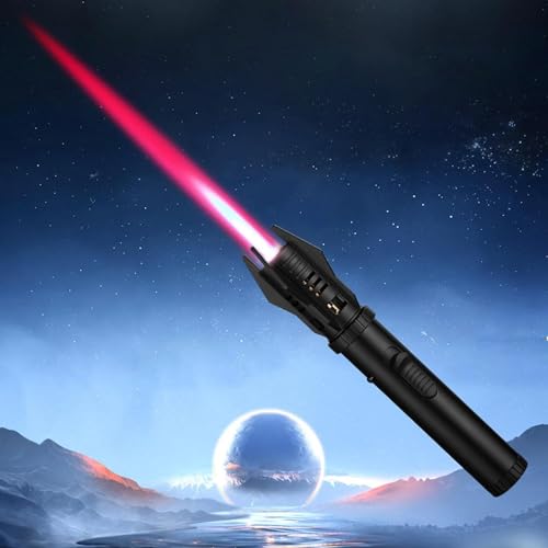 Culinary Butan Torch Lighter, Windproof High Temperature Spitfire Household Kitchen Torch Lighter Refillable Outdoor Impact Lighter Inflatable Adjustable Flame and Refillbale for Outdoor BBQ (Black) von PIPITA
