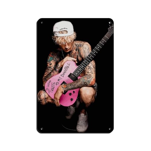 American Hip Hop Rapper Machine Gun Kelly MGK Richard Colson Baker Star Poster Retro Poster Metall Blechschild Chic Art Retro Eisen Malerei Bar Menschen Höhle Cafe Familie Garage Poster Wanddekoration von PIPIZA