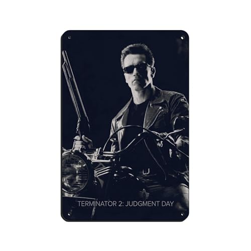 Filmposter Terminator 2 Judgment Day Retro Poster Blechschild Vintage Metall Pub Club Cafe Bar Home Wandkunst Dekoration Poster Retro 20 x 30 cm von PIPIZA