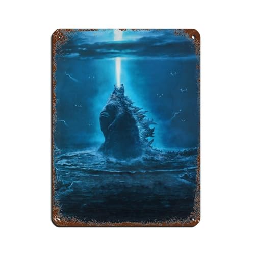 Godzilla Vs King Kong Filmposter 1 Retro Poster Metall Blechschild Chic Art Retro Eisen Malerei Bar Menschen Höhle Cafe Familie Garage Poster Wanddekoration 30 x 40 cm von PIPIZA