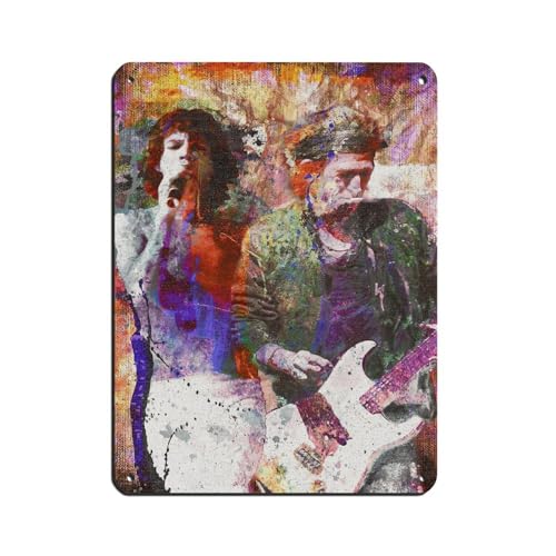 Keith Richards und Mick Jagger Poster, Retro-Poster, Metall-Blechschild, schicke Kunst, Retro, Eisenmalerei, Bar, Menschenhöhle, Café, Familie, Garage, Poster, Wanddekoration, 30 x 40 cm Keith Richards und Mick Jagger Poster, Retro-Poster, Metall-Blechschild, schicke Kunst, Retro, Eisenmalerei, Bar, Menschenhöhle, Café, Familie, Garage, Poster, Wanddekoration, 30 x 40 cm von PIPIZA