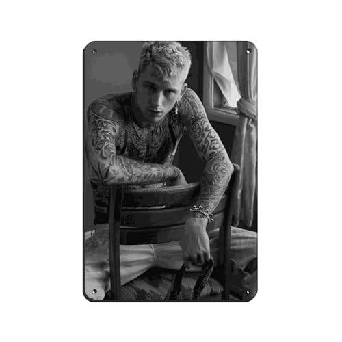 Machine Gun Kelly Hip Hop Rapper MGK Poster (1) Blechschild Vintage Metall Pub Club Cafe Bar Home Wandkunst Dekoration Poster Retro 20 x 30 cm von PIPIZA