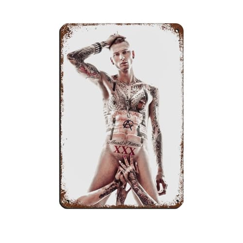 Machine Gun Kelly Hip Hop Rapper MGK Poster Retro Poster Metall Blechschild Chic Art Retro Eisen Malerei Bar Menschen Höhle Cafe Familie Garage Poster Wanddekoration 20 x 30 cm Machine Gun Kelly Hip Hop Rapper MGK Poster Retro Poster Metall Blechschild Chic Art Retro Eisen Malerei Bar Menschen Höhle Cafe Familie Garage Poster Wanddekoration 20 x 30 cm von PIPIZA