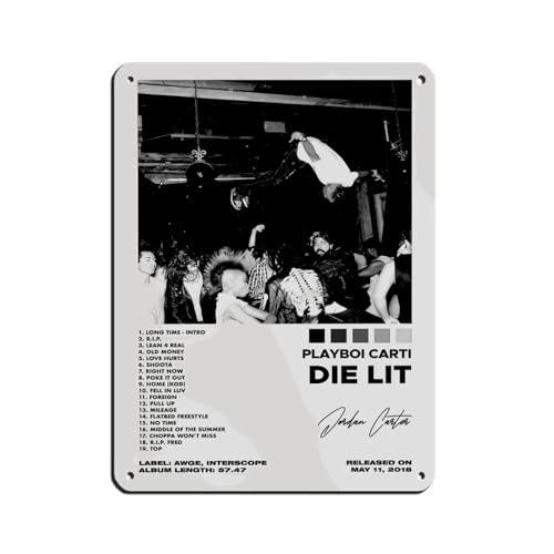 Playboi Carti Poster Die Lit Poster Playboi Carti Album Cover Poster Leinwand Poster Retro Poster Metall Blechschild Chic Art Retro Eisen Malerei Bar Menschen Höhle Cafe Familie Garage Poster von PIPIZA