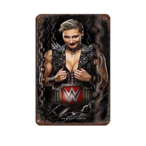 Rhea Ripley Wrestler Poster Blechschild Vintage Metall Pub Club Cafe Bar Home Wandkunst Dekoration Poster Retro 20 x 30 cm von PIPIZA