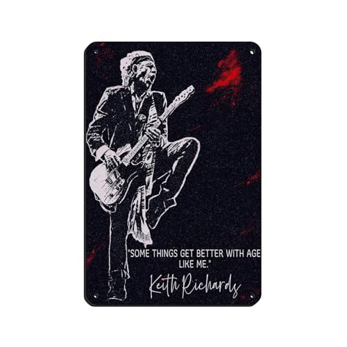 Rock-Gitarrist Keith Richards HD-Poster (2) Blechschild Vintage Metall Pub Club Cafe Bar Zuhause Wandkunst Dekoration Poster Retro 20 x 30 cm von PIPIZA