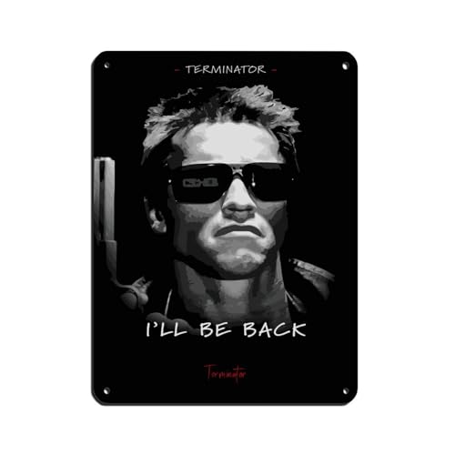 The Terminator Poster Schwarzenegger Filmzitat Poster Blechschild Vintage Metall Pub Club Cafe Bar Home Wandkunst Dekoration Poster Retro 30 x 40 cm The Terminator Poster Schwarzenegger Filmzitat Poster Blechschild Vintage Metall Pub Club Cafe Bar Home Wandkunst Dekoration Poster Retro 30 x 40 cm von PIPIZA