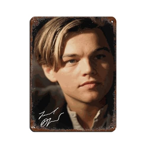 Titanic Love Leonardo DiCaprio Filmposter mit Autogramm, Blechschild, Vintage-Stil, Metall, Pub, Club, Café, Bar, Zuhause, Wandkunst, Dekoration, Poster, Retro, 30 x 40 cm von PIPIZA