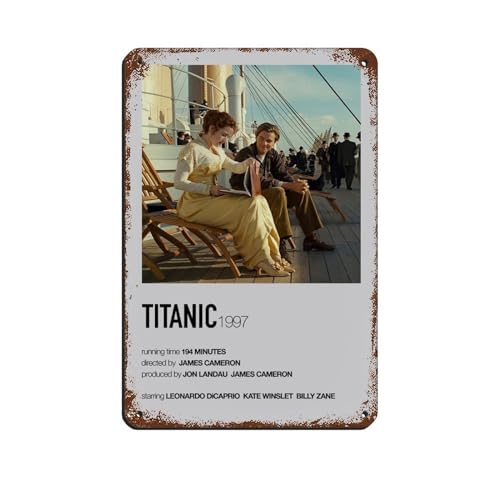 Titanic Love Movie Leonardo DiCaprio Poster 9 Blechschilder, Vintage-Stil, Metall, Pub, Club, Café, Bar, Zuhause, Wandkunst, Dekoration, Poster, Retro, 20 x 30 cm von PIPIZA