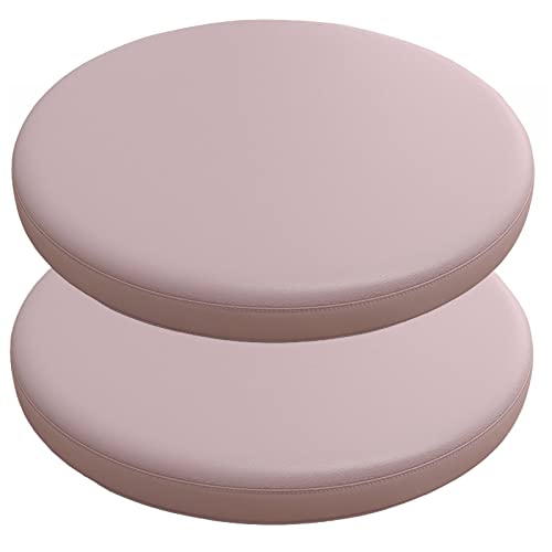 2er Pack Sitzkissen Rund PU-Leder Wasserfest Sitzpolster Memory Schaum Stuhlkissen für Barstuhl Barhocker Sessel Stuhle Bank Kissen Sitzauflage Auflage C-3,30cm von PIPOEI
