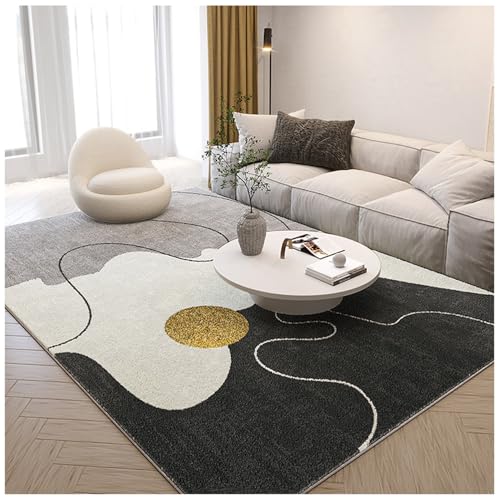 PIPOEI Flächenteppiche moderner Abstrakter Boho-Bodenteppich leicht zu reinigen 20 mm Dicker kurzfloriger Wohnzimmerteppich mit abstraktem Muster Heimdekoration 03,200 * 300cm von PIPOEI