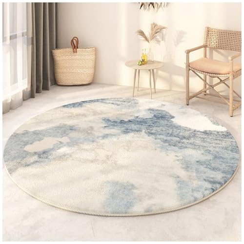 PIPOEI Kurzflor Teppich Rund, Abstrakte Teppich Wohnzimmer, Teppiche Groß Weiche Rutschfester Herzmuster für Schlafzimmer, Esszimmer 12,180cm/71in von PIPOEI