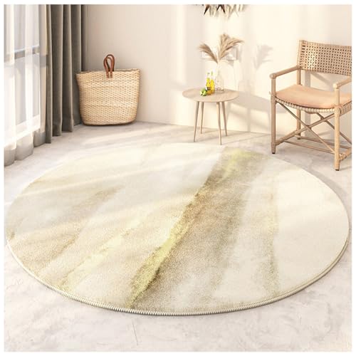 PIPOEI Kurzflor Teppich Rund, Abstrakte Teppich Wohnzimmer, Teppiche Groß Weiche Rutschfester Herzmuster für Schlafzimmer, Esszimmer 13,140cm/55in von PIPOEI