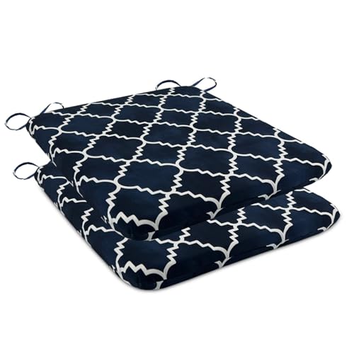 Sitzkissen Outdoor//Indoor, Sitzpolster Gartenstuhl Niedriglehner 2er Set, Stuhlkissen 50x47x4 cm, Wasserdichtes Kissen aus Hochdichtem Schaumstoff 08 von PIPOEI