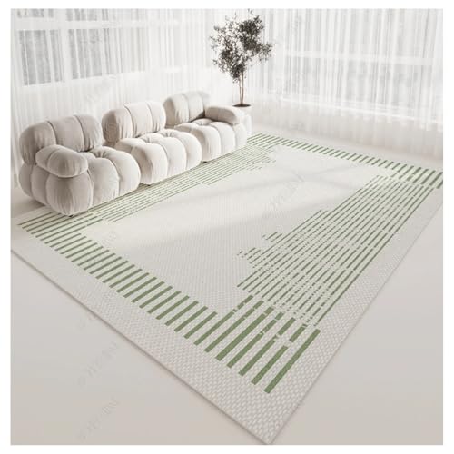 PIPOEI Teppich Wohnzimmer Groß 1,5 x 2,1 m, Rutschfester weicher Innenbereichsteppich, Moderne Dschungelgrüne Kurzflormatte für Schlafzimmer, Esszimmer-Heimdekorationsteppich 02 von PIPOEI