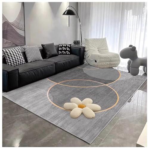 PIPOEI Teppich großer Rutschfester Flächenvorleger 180 x 250 cm wasserfest leicht zu reinigen kurzfloriger Innenteppich für Küche, Esszimmer, Homeoffice, Schlafzimmer 06 von PIPOEI