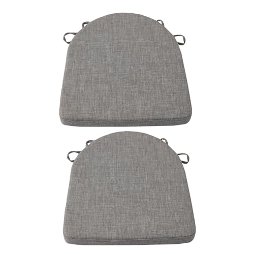 Stuhlkissen Sitzkissen Outdoor Gartenstuhlauflagen, Hufeisen rutschfest Stuhlkissen Halbrund mit Bändern, Sitzpolster für Outdoor Indoor Zuhause Büro Küche Grey,2 Pack Stuhlkissen Sitzkissen Outdoor Gartenstuhlauflagen, Hufeisen rutschfest Stuhlkissen Halbrund mit Bändern, Sitzpolster für Outdoor Indoor Zuhause Büro Küche Grey,2 Pack von PIPOEI