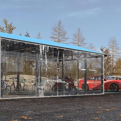 PIPRE 1.7m x 2.2m Transparente Plane Mit Ösen wasserdichte Zeltplane Wasserdicht Abdeckplane Den Außenbereich Wetterfeste Faltbar Anti-UV Pflanzenisolierung Möbel Staubdicht von PIPRE