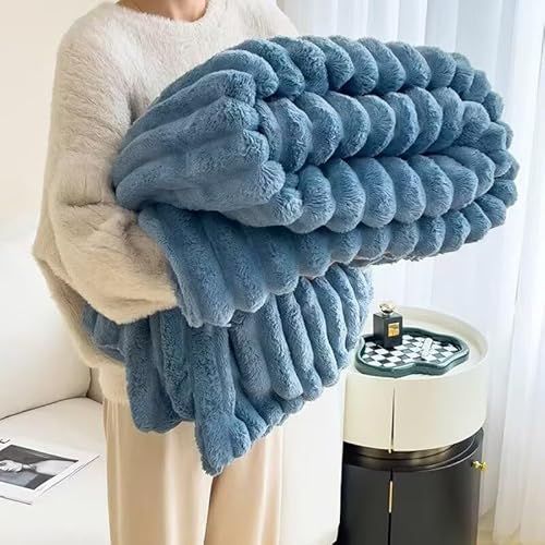 PIPRE Decke Sofa Kuscheldecke Blue - warm Sofaüberwurf Decke, Dicke Sofadecke Couchdecke, 150x200 cm XL Flauschige Wohndecke für Couch von PIPRE