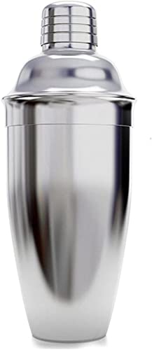 Cocktail Shaker, 750 ML Edelstahl Cocktail Shaker Martini Shaker Schüttelbecher + Mixer mit Sieb von PIQIUQIU