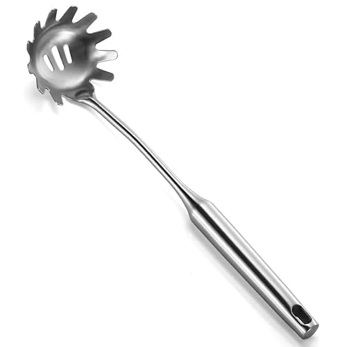 PIQIUQIU Spaghetti Löffel Server, Edelstahl-Nudellöffel, Spaghetti-Server-Löffel,Nudellöffel-Server für Nudel-Pasta-Spaghetti-Kochen,Spülmaschinenfestes(35cm) von PIQIUQIU