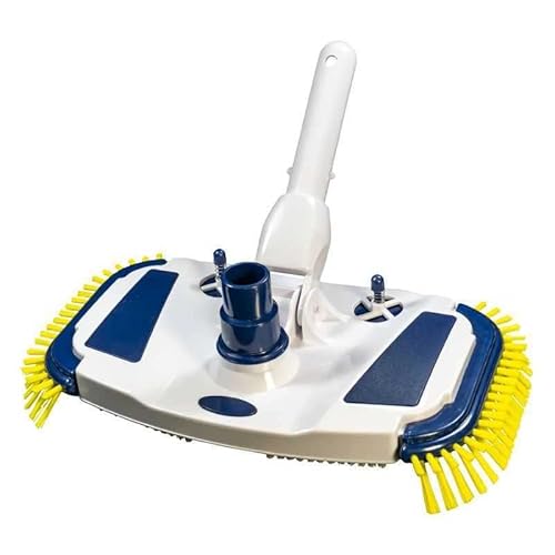 PISCINAS DECOYTEC Manueller Bodensauger Saugnapf mit Bürsten, zweifarbig, Anschluss Clip von PISCINAS DECOYTEC