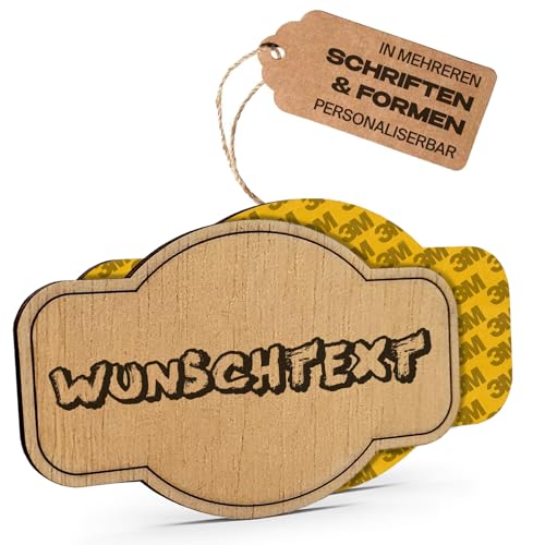 PISDEZ Namensschild Briefkasten Selbstklebend - Klingelschild aus Holz - Haustürschild mit Wunschtext personalisiert - Türschild mit Gravur - Schilder selbst gestalten - Briefkastenschild - Form 1 PISDEZ Namensschild Briefkasten Selbstklebend - Klingelschild aus Holz - Haustürschild mit Wunschtext personalisiert - Türschild mit Gravur - Schilder selbst gestalten - Briefkastenschild - Form 1 von PISDEZ