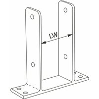PITZL Pfostenanker für Zaunpfosten LW: 91 / Typ 11044.0091 feuerverzinkt von PITZL