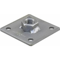 Pitzl - 5-Lochplatte 80x80x5 mit Mutter M20 verschweißt ZiNiP beschichtet von PITZL