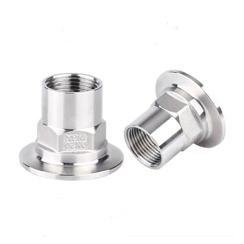 1 Stück 1/2 Zoll, 3/4 Zoll, 1 Zoll, 1 Zoll, 1 1/4 Zoll, 1-1/2 Zoll, 2 Zoll (DN15-DN50) SS304 Edelstahl-Innengewinde, Sechskant-Hülse, Rohrverschraubung, Tri-Klevd (DN40OD64 mm) von PIUHRKLEVD