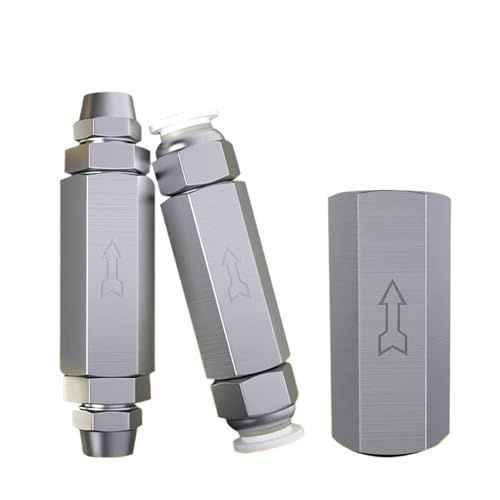 1 Stück Pneumatisches Rückschlagventil 6mm 8mm 10mm 1/4 OD Einwegventil Messingventil Luftkompressor Rohrmontage Adapter PIUHRKLEVD (CV-03 w PC10-03) von PIUHRKLEVD