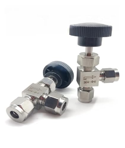 1 x verstellbares rechtwinkliges Nadelventil OD 6 8 10 12 mm Edelstahlrohr 304 PIUHRKLEVD (10 mm) von PIUHRKLEVD
