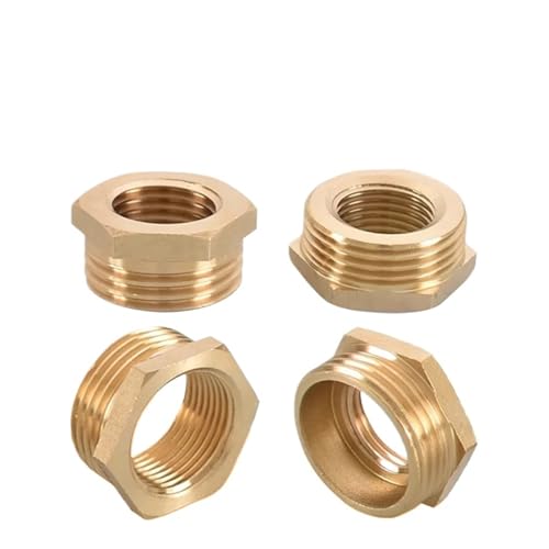 Messing Rohr Sechskantnippel Fitting Schnellkupplung Adapter 1/8 1/4 3/8 1/2 3/4 1 Adapter Fitting Reduzieren Sechskantbuchse Buchse PIUHRKLEVD (F 02 auf M 06) von PIUHRKLEVD