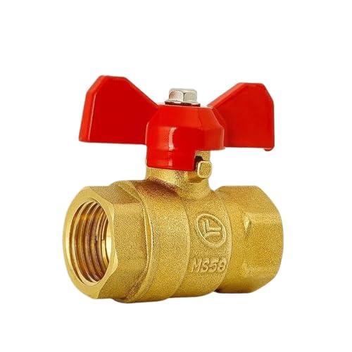 PIUHRKLEVD 1/4" BSPP Female to Female Brass Shut Off Ball Valve Fuel Gas with Red Handle PIUHRKLEVD 1/4" BSPP Female to Female Brass Shut Off Ball Valve Fuel Gas with Red Handle von PIUHRKLEVD