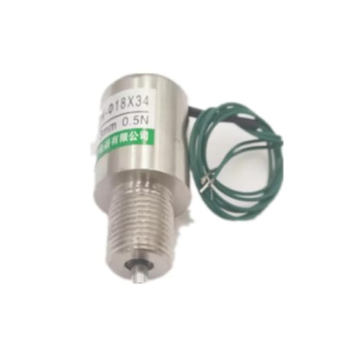 PIUHRKLEVD 1PCS DC24V Stroke 3mm Round Electromagnet Screw Coil Tube Push Pin XRN-18X34，2.3W Suction 50g Retention 80g von PIUHRKLEVD