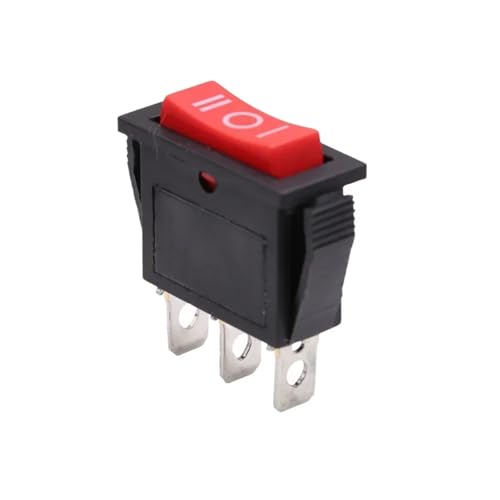 PIUHRKLEVD 1pcs 3D3P-RED KCD3 220V ON/Off SPST Rocker Switch Single Pole Single Throw 20A 125VAC von PIUHRKLEVD