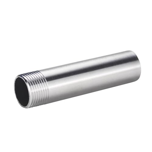 PIUHRKLEVD Length 100mm to 2" BSP Male Thread 304 Stainless Steel Nipple Pipe Fitting Connector PIUHRKLEVD Length 100mm to 2" BSP Male Thread 304 Stainless Steel Nipple Pipe Fitting Connector von PIUHRKLEVD