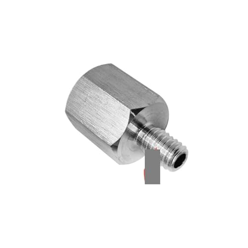 PIUHRKLEVD M10 Female to M10 12 1/8" 1/4" 3/8" BSPP BSPT Male Hex Reducer Bushing 304 Stainless Adapter High Pressure for Pressure Gauge (M10x1.25 Female,M10x1 Male) von PIUHRKLEVD