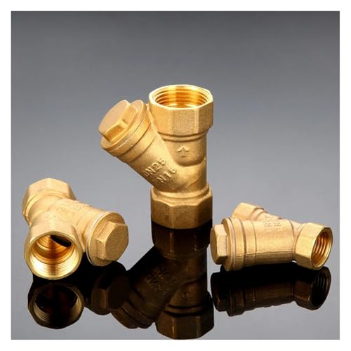 PIUHRKLEVD PIUHRKLEVD Innengewinde, Y-förmig, verdicktes Messing, Sieb, Filterventilanschluss für Boosterpumpe, Heizungsrohre, 1 Stück, 1,27 cm, 1 Stück von PIUHRKLEVD