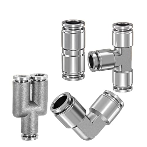 PV PY PU PE 304 Edelstahl Metall Pneumatische Schnellkupplung 4 6 8 10 12 Hochdruck-Luftrohr-Schnellverbinder Rohrstutzen PIUHRKLEVD (PE-4) von PIUHRKLEVD