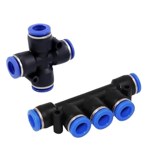 PZA PK pneumatische Armaturen zum schnellen Anschluss von Wasserschläuchen und Luftschläuchen – 4-Wege-5-Wege-Optionen für 4 mm bis 12 mm PIUHRKLEVD (PK-4) von PIUHRKLEVD