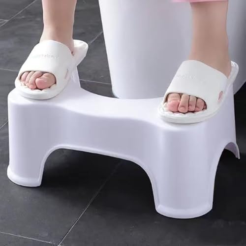 PIURUF 17 cm Höhe, multifunktionaler Kunststoff-Hocker, perfekte Höhe für die empfohlene Position, rutschfester Toilettenhocker von PIURUF