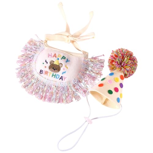 Katzengeburtstags-Set, süßer Bandana-Schal und Katzengeburtstagshut Set süße Quasten Laitenschal und Hundepartyhut mit Pom-Poms-Topper für kleine Hunde Katzen Petscat Petscat Katzengeburtstags-Set, süßer Bandana-Schal und Katzengeburtstagshut Set süße Quasten Laitenschal und Hundepartyhut mit Pom-Poms-Topper für kleine Hunde Katzen Petscat Petscat von PIUpiuLIANG