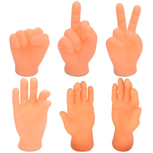 PIUpiuLIANG 6pcs Mini Hand Pet Cat Streiching Vinyl winzige Hände kleine Fingerpuppen Rock-Scissors Spielzeug für Katzenhund Haustiere Spielzeit von PIUpiuLIANG